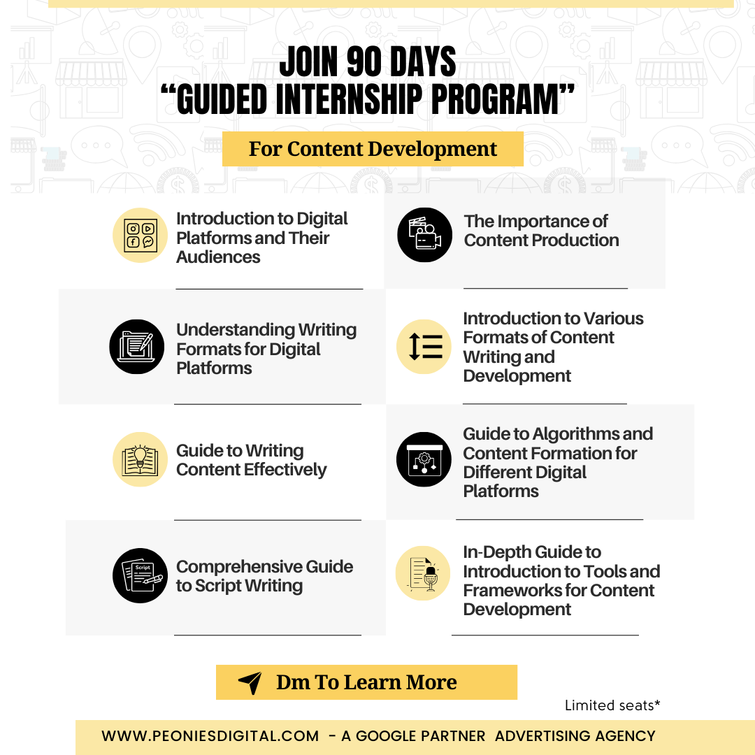 Subject Content Formation Process Internship in Content Development | PEONIES DIGITAL